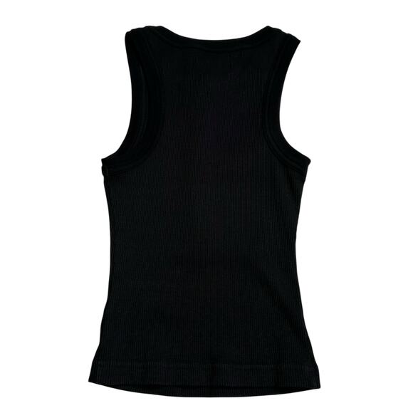 COH CITIZENS OF HUMANITY Caralyn Black Ribbed Button Front Tank Top Size Small - Picture 3 of 8